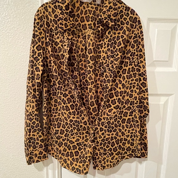 Leopard Print Silky Blouse W/Matching Cami Top - Picture 7 of 7